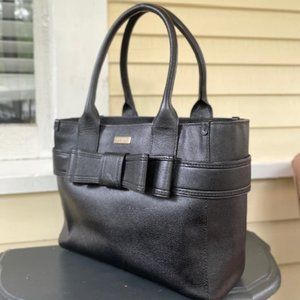 Structured Black Leather Kate Spade New York Handbag